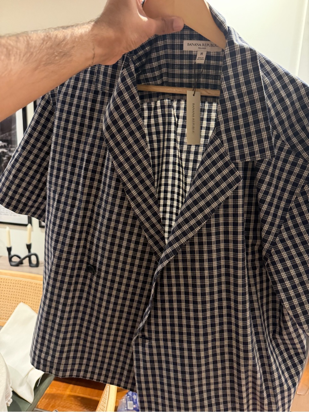 Banana Republic Relaxed Fit Double Breasted Resort Shirt